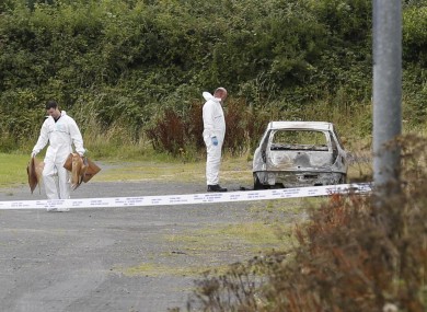 The forensic team at the scene today.