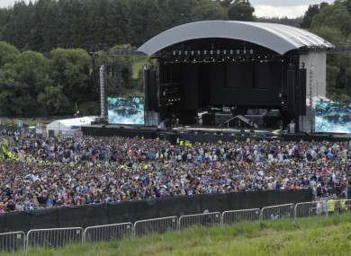 Crowds at the Eminem concert at Slane Castle on Saturday.