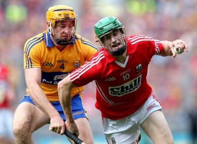 Cork's Seamus Harnedy and Cian Dillon of Clare.