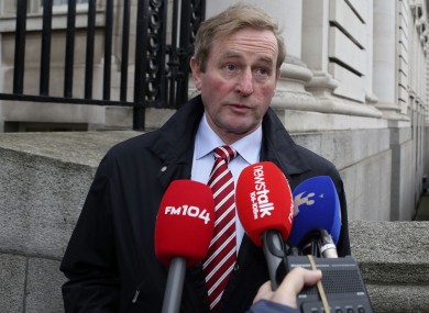 An Taoiseach before today's cabinet meeting.