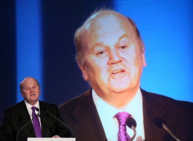 Michael Noonan at the Fine Gael national conference in Limerick.