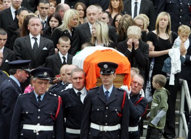 Funeral of the two Bray fire men in 2007.