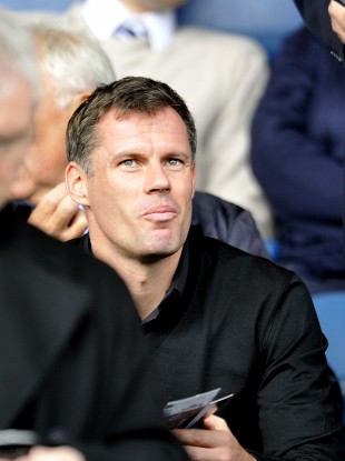 Jamie Carragher pictured in the stands during a recent Liverpool game.