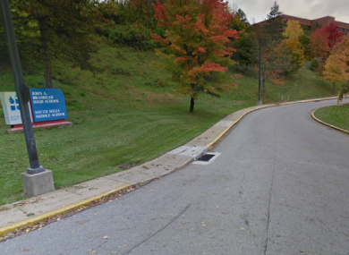 The street leading to Brashear High School.