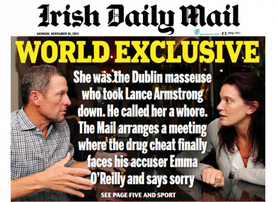 The front page of today's Daily Mail.
