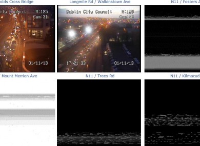 The N11 traffic cameras, which have been hit by the outage.