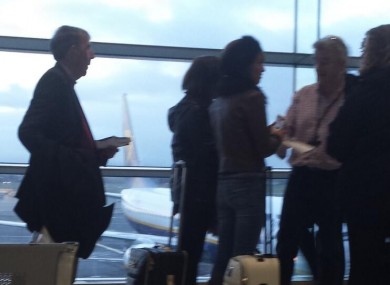Michael O'Leary on hand to check boarding passes today.