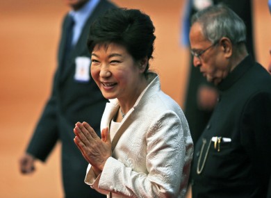 South Korean President Park Geun-hye during a visit to India.