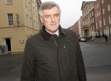 John Tierney, arrives at Leinster House for this afternoon's hearing.
