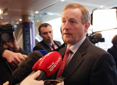An Taoiseach Enda Kenny speaks to the media at the IBEC CEO Conference at the Convention Centre in Dublin this morning