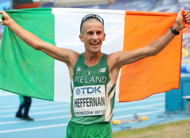 Rob Heffernan after last year's triumph in Moscow.