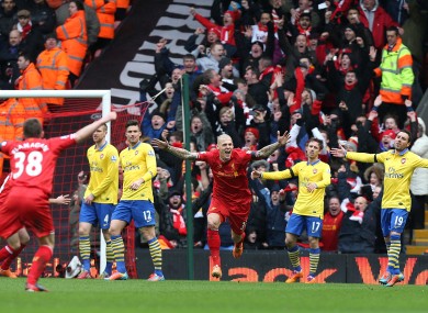 Liverpool and Arsenal are set to meet again this weekend.
