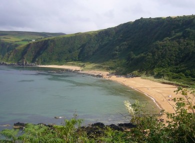 Kinnagoe Bay, where the turbines are close by to.