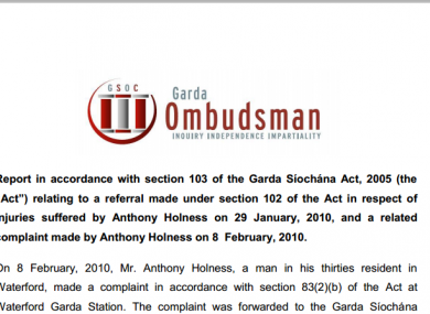 The Garda Ombudsman (GSOC) report from last year that criticised the recordings of calls in 2010.