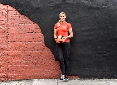 Emma Byrne was in Dublin yesterday to promote the Doritos Penalty Shootout competition.