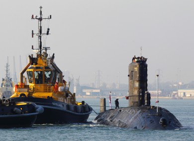 The Royal Navy submarine HMS Tireless