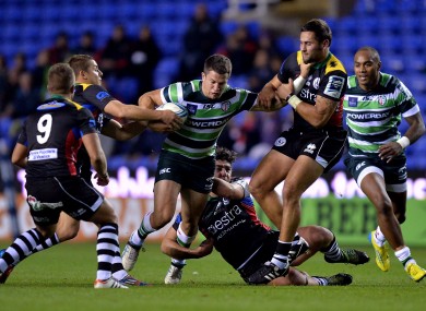 Fergus Mulchrone goes on the charge in the Amlin Challenge Cup.