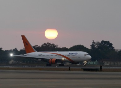 Plane at the Bandaranaike International airport in Colombo, Sri Lanka.