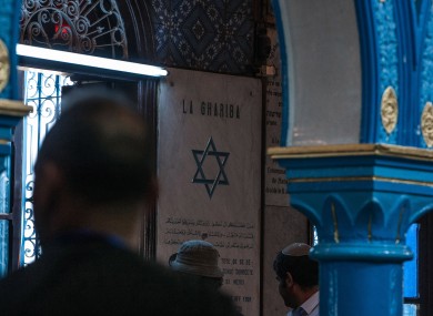 Jewish pilgrims gather at the Ghriba synagogue in Tunisia