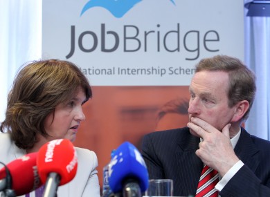 Joan Burton and Taoiseach Enda Kenny (File photo)