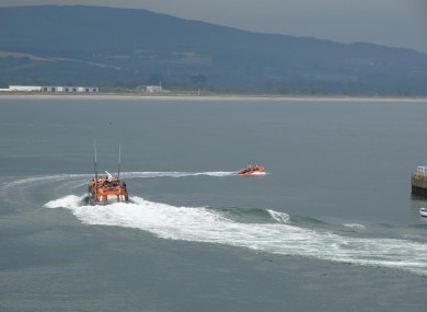The RNLI lifeboats launching this afternoon to rescue the family