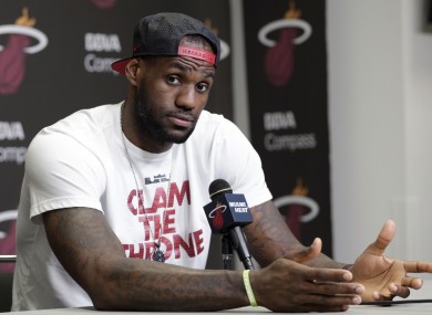 LeBron met with Heat officials yesterday but is still weighing up his options.