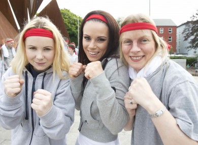 Marlyn Bane, Orla McInerney Francis Doyle from Monivea Boxing Club are organising the Great Rocky Run.