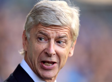 Arsene Wenger pictured during yesterday's match.
