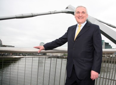 Former Taoiseach Bertie Ahern at the Sean O'Casey Bridge in 2007.