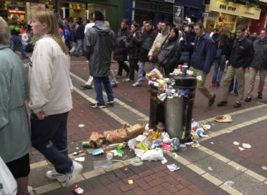 Litter in Dublin City Centre (File photo)