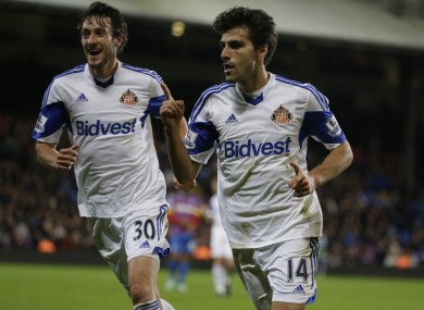 Jordi Gomez and Will Buckley after the winning goal.