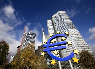 The European Central Bank headquarters in Frankfurt, Germany.