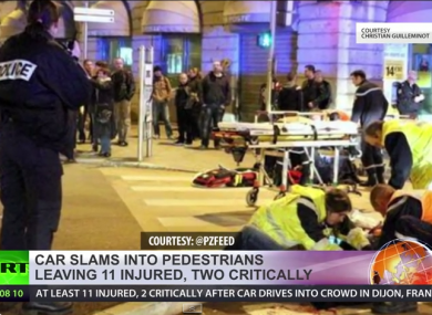 The scene in Dijon last night