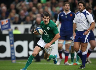 Sexton scored two tries against France last year.