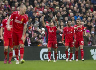 Coutinho scored his fourth goal of the season in spectacular fashion.