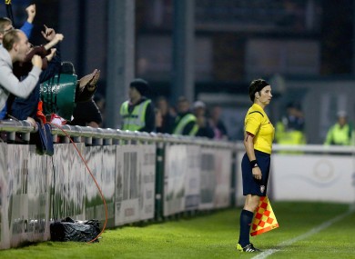O'Neill officiating in the SSE Airtricity League last season.
