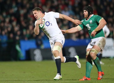Burgess playing against the Irish Wolfhounds for England Saxons earlier this year.