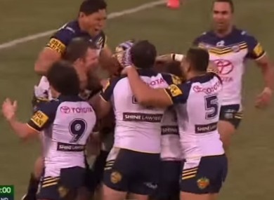 Johnathan Thurston attempted three drop kicks in 30 seconds.