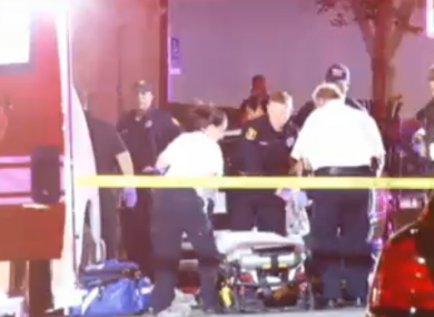 Paramedics at the scene.