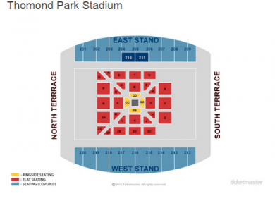 The layout in Thomond Park for Andy Lee's fight with Billy Joe Saunders.