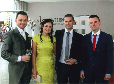Karen with her brothers Brendan, Damien and Kieran.