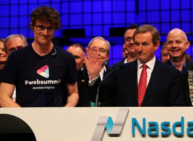 Taoiseach Enda Kenny with Web Summit co-founder Paddy Cosgrave at last year's event.