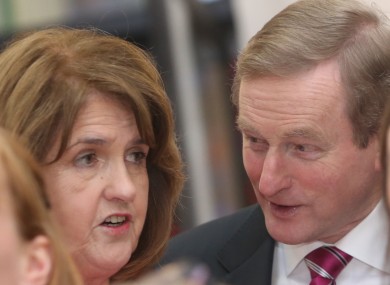 Joan Burton and Enda Kenny