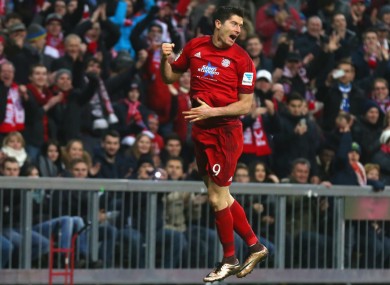 Bayern Munich striker Robert Lewandowski