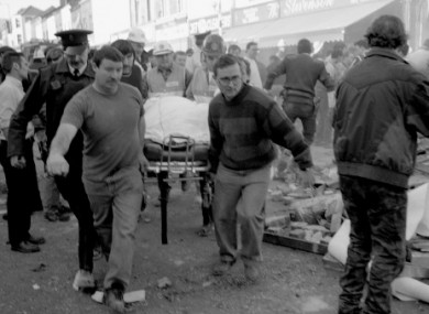The scene after the 1993 Shankill Road bombing