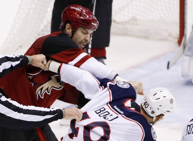 John Scott (left) was the subject of one of the week's best pieces of sportswriting.