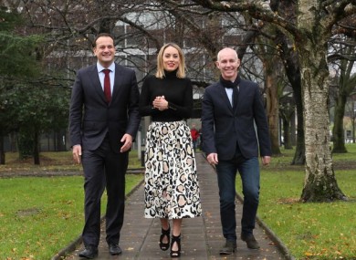 Minister for Health, Leo Varadkar, Operation Transformation's Kathryn Thomas and Ray D'Arcy launching the new series