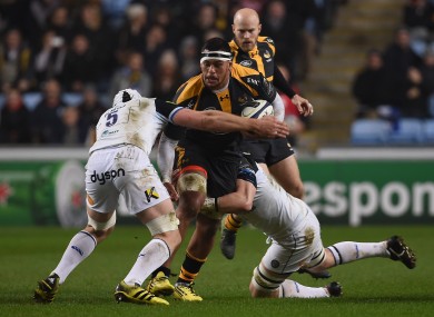 Hughes in action this season.