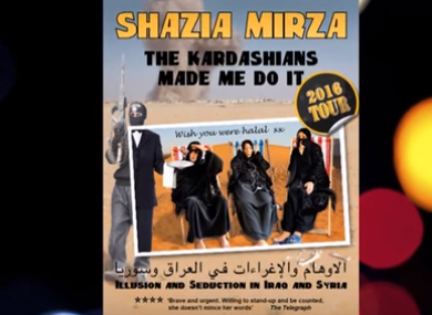 Shazia Mirza's new show The Kardashians Made Me Do It.