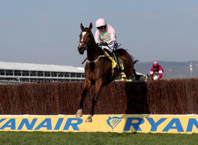 Vautour en route to a stunning Ryanair Chase win.